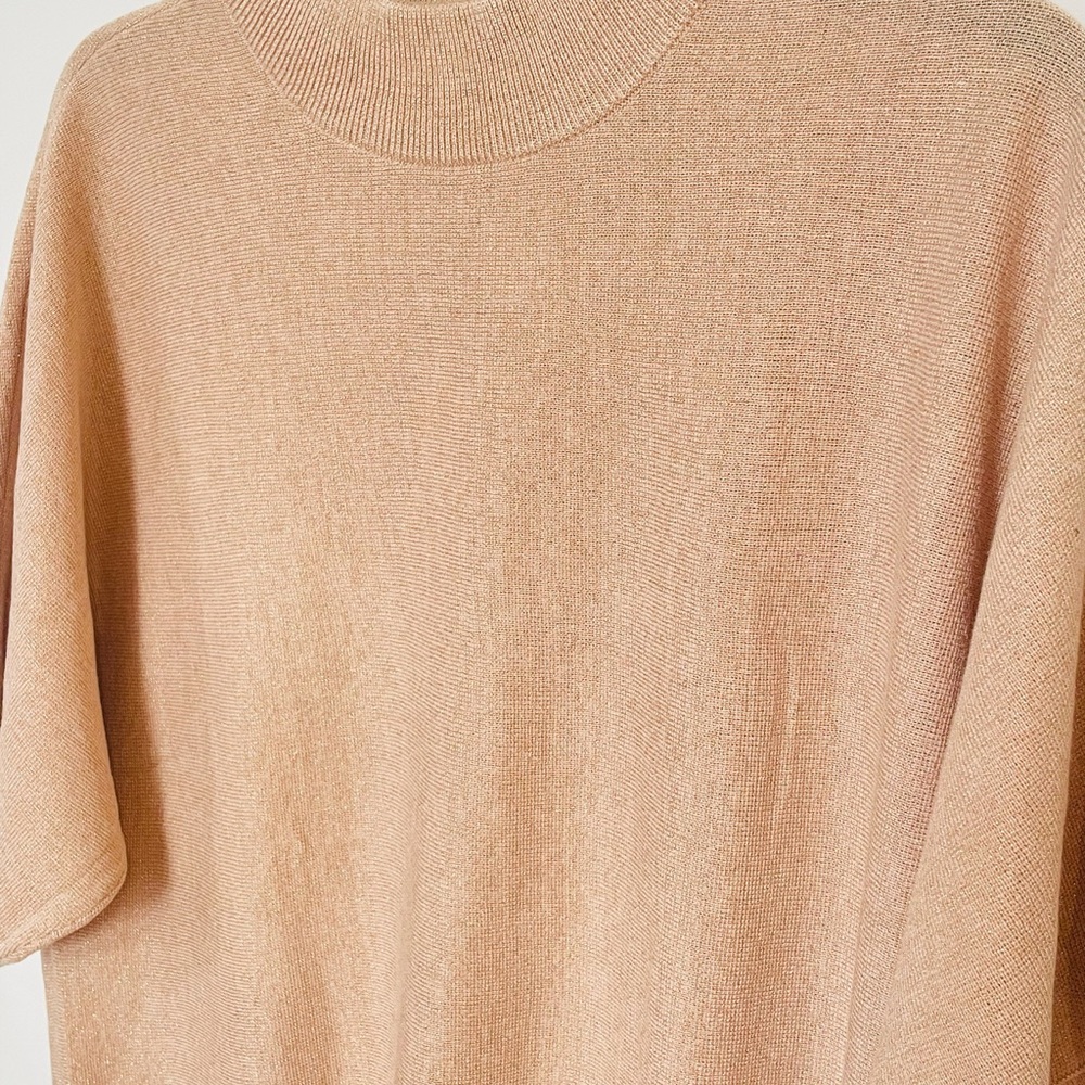 NWT Chico’s Shimmer Short Sleeve Pullover Sweater Size 2 Large - Picture 4 of 8